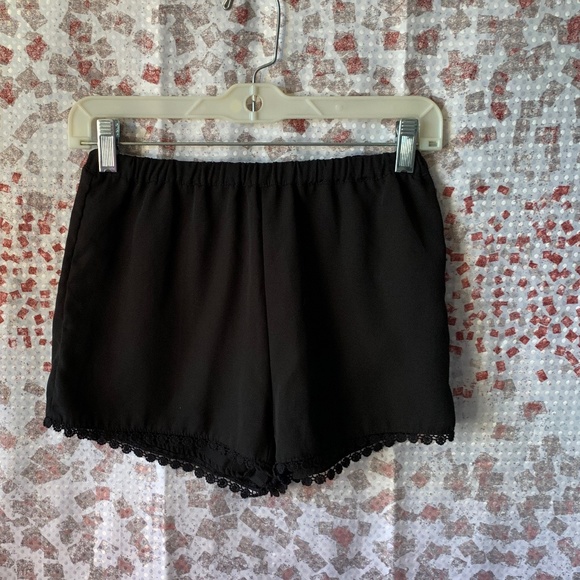 Brandy Melville Pants - Brandy Melville Black Elastic Sleep/Lounge Shorts